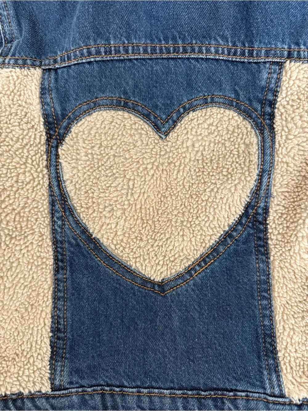 Baby Gap Sherpa Heart Icon Denim Jacket